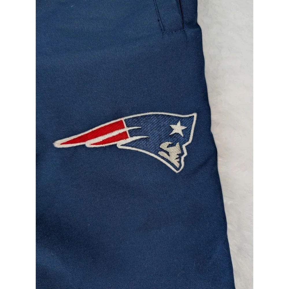 NFL New England Patriots Men's Large Navy Blue Zip Ankle Lined Track Pants